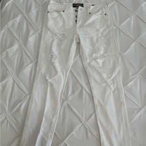 Lucky Brand White Sienna Boyfriend Distressed Size 0/25
